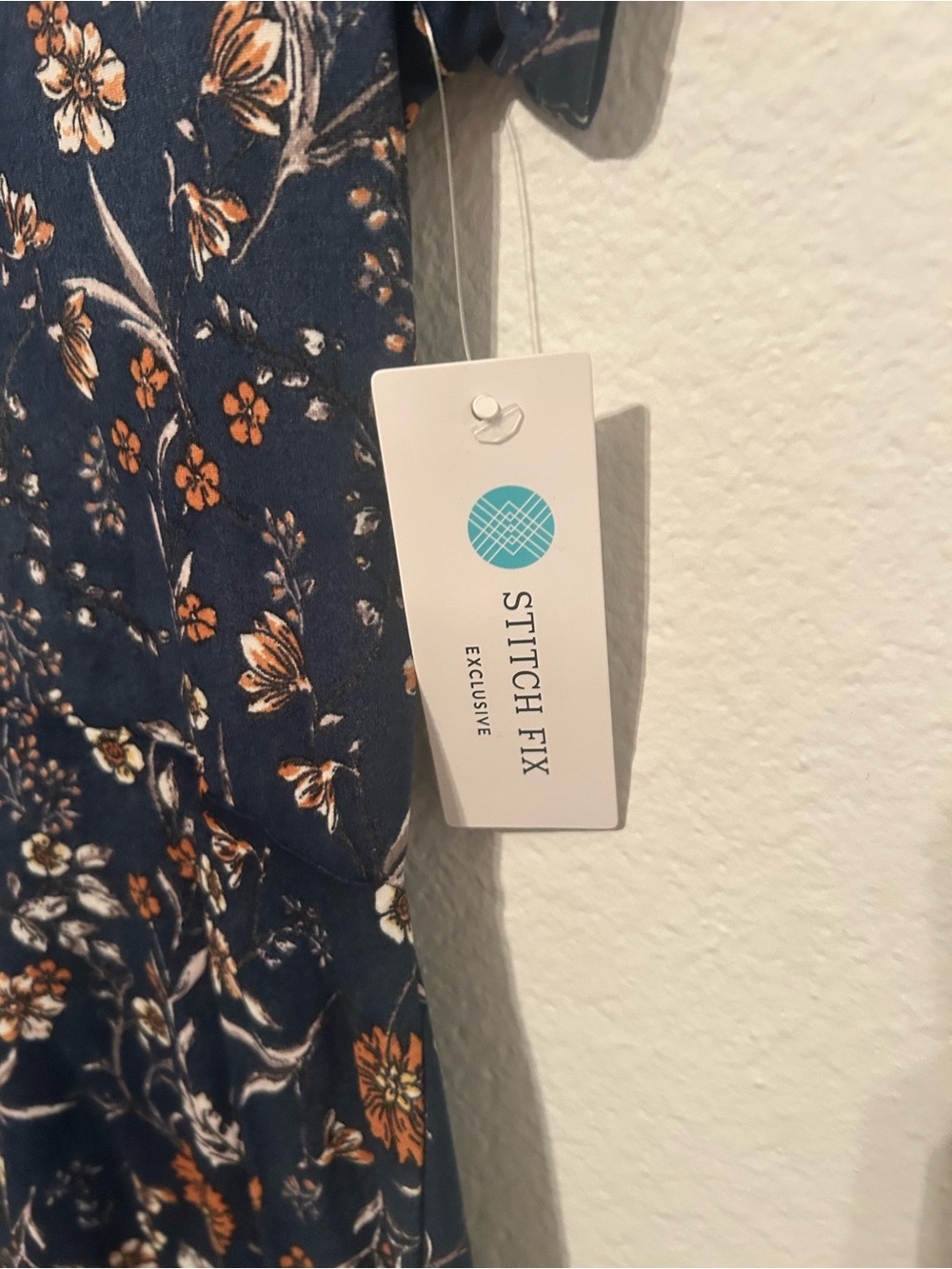 NWT Nine Britton Navy Floral Fit & Flare Dress Medium Stitch Fix - Picture 4 of 4